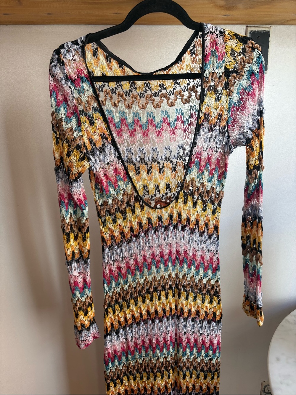 Missoni Multicolor Zigzag Knit Maxi Dress - Picture 6 of 8